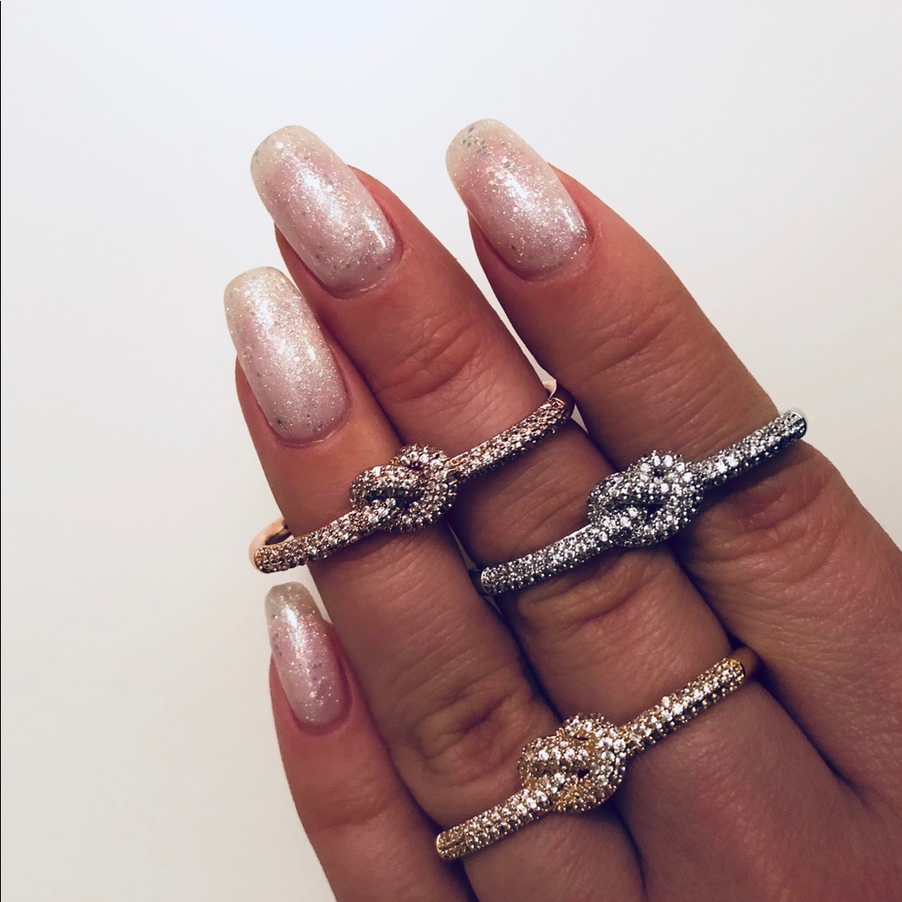 ALIA RING|| Two finger ring, knot ring - Picture 4 of 4